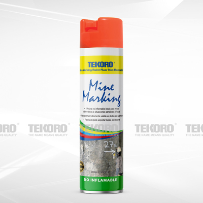 500 ml de tinta não inflamável de marcação de minas Seca dura 30 min Adesão grau 1 Seca rápida
